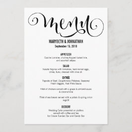 Carte de menu Mariage moderne We Do Script