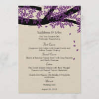 Carte de menu Mariage Oak Tree