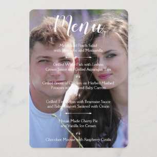 Carte de menu Mariage photo