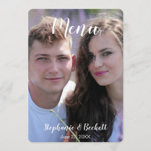 Carte de menu Mariage photo