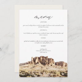 Carte de menu Mariage SUPERSTITION MOUNTAIN Waterc
