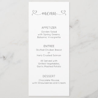 Carte de menu, Menu de mariage, Dîner, Déjeuner