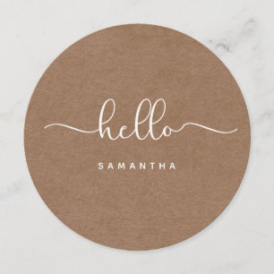 Carte de menu minimaliste rustique avec nom