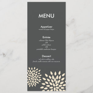 Carte de menu moderne // Pétales de broche // Vani