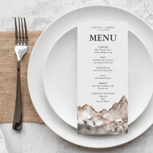 Carte de menu Neutre Tone Mountain