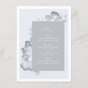 Carte de menu Romance Aquarelle