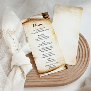 Carte de menu Rustic Country Dinner Paper
