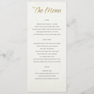 Carte de menu SIMPLE ELEGANT WHITE GRAY TYPOGRAPHI