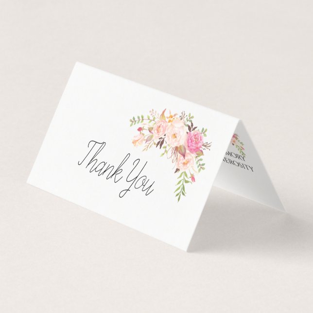 Carte de Merci Boho personnalisée (Front)