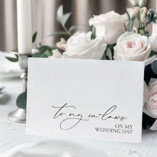 Carte de message "À mes beaux-parents le jour de m