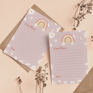 Carte de message Boho Rainbow Daisy Time Capsule N