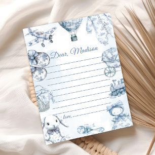 Carte de message de la Capsule bleue Toile De Jouy