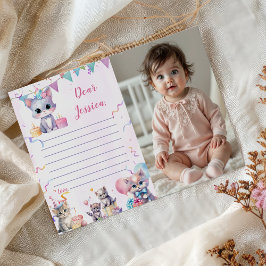 Carte de message de la Capsule de temps de chat Cu