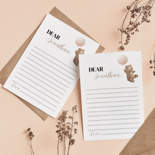 Carte de message de l'ours moderne Anniversaire he