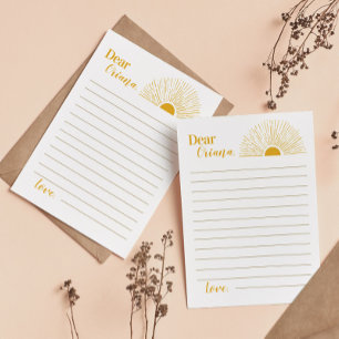 Carte de message de note de la capsule du temps de