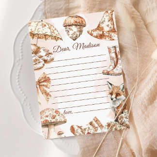 Carte de message de note de la capsule Fall Toile
