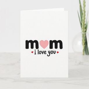 Carte de message sincère 'Maman je t'aime'