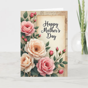 Carte de Message Tendre pour la Fête des Mères