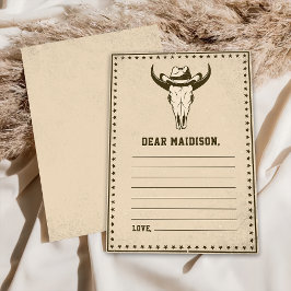 Carte de message Western Rustic Time Capsule