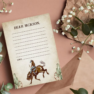 Carte de message Western Rustic Time Capsule