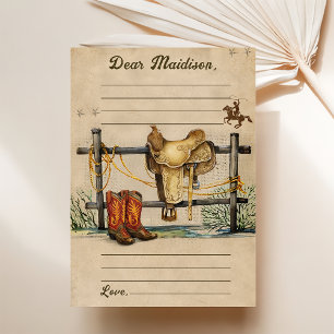 Carte de message Western Rustic Time Capsule