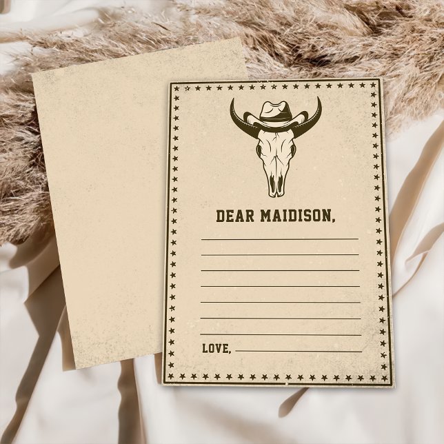 Carte de message Western Rustic Time Capsule (Créateur téléchargé)