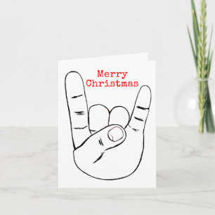 Carte de métaux lourds de carte de Noël de klaxons