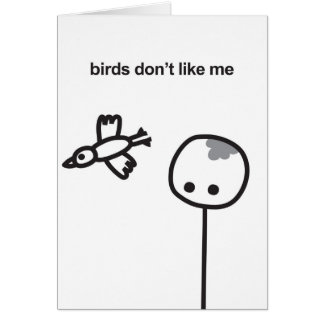 Carte de Mimie - amusement et rires/oiseaux