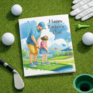 Carte de mini-golf pour la fête des pères Papa / F