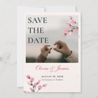 Carte de mise à jour avec photo de roses fuchsia p