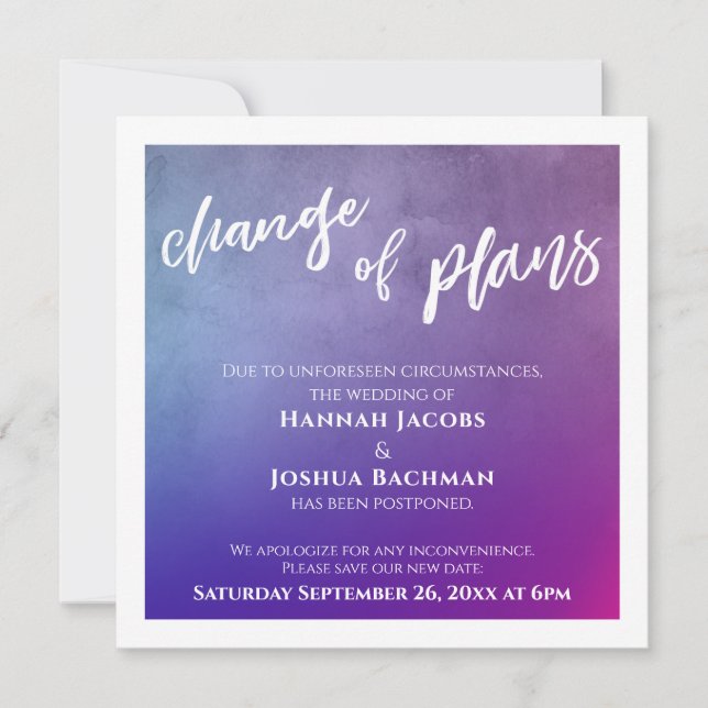 Carte de mise à jour du Mariage différé violet, ro (Devant)