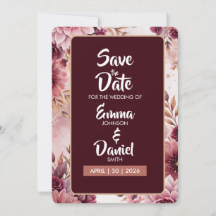 Carte de mise en garde Boho Dreams Floral Elegance