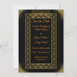 Carte de mise en garde "Noir et Or" | Luxe Élégant
