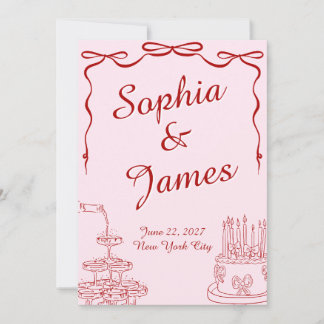 Carte de mise en garde "Save the Date" à plat dess