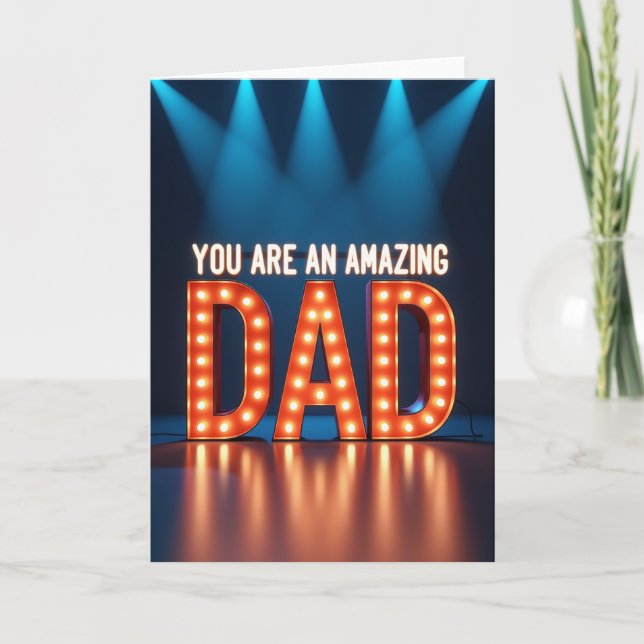 Carte de mise en lumière de papa incroyable (Devant)