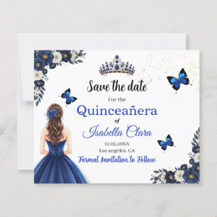 Carte de mise en vente pour Quinceañera Papillon B