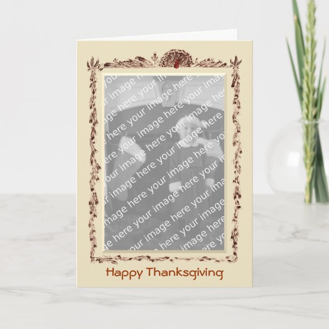 Carte de modèle photo de bon thanksgiving (Devant)