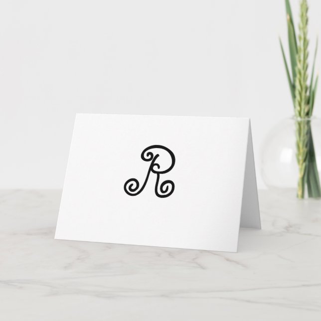 Carte de monogramme de R (Devant)