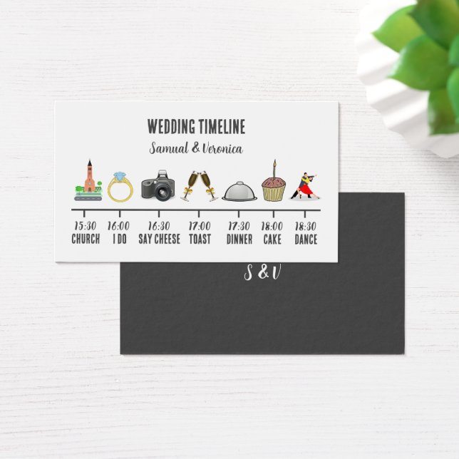 Carte de montage Mariage d'icônes tendance (Bureau)