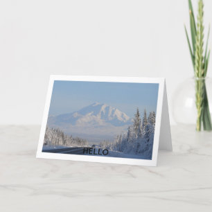 Carte de montagne bonjour