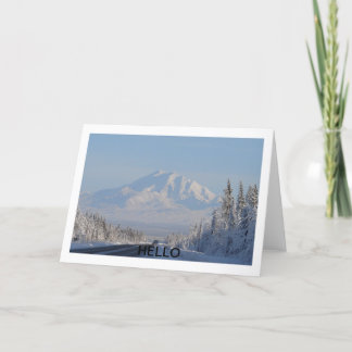 Carte de montagne bonjour