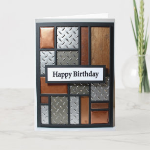 Carte de mosaïque industrielle d'anniversaire