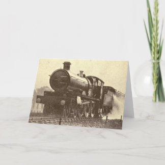 Carte de moteur ferroviaire antique