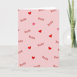 Carte de motif doux Xoxo