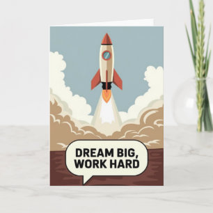 Carte de motivation pour la réussite "Rêvez grand,