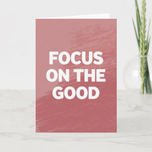 Carte de motivation simple "Se concentrer sur le b