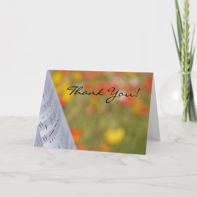 Carte de musique Merci (Devant)
