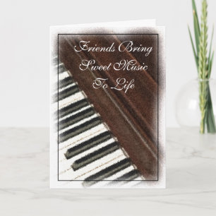 Carte de musique pour les amis