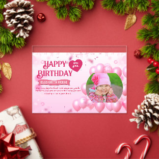 Carte de naissance avec photo et invitation à joue