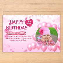Carte de naissance avec photo et invitation à joue